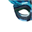 maska wenecka z piorami niebieska boland