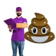 materac do plywania emoji kupa ootb 180 x 140 cm