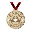 medal babcia najukochansza drewniany 72 mm