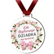 medal drukowany dla najlepszego dziadka bialy 72 mm