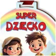 medal drukowany dzien dziecka super dziecko 72 mm