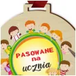 medal drukowany pasowania na ucznia dzieci drewniany 72 mm