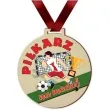 medal drukowany pilkarz na medal drewniany 72 mm