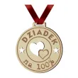 medal dziadek na 100 drewniany 72 mm