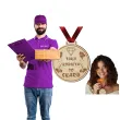 medal dzien kobiet taka kobieta to skarb drewniany 72 mm