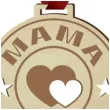 medal dzien matki mama na medal drewniany 72 mm