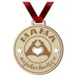 medal dzien matki mama najukochansza drewniany 72 mm