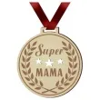 medal dzien matki super mama laur drewniany 72 mm