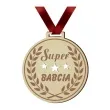 medal super babcia laur drewniany 72 mm