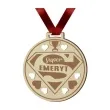 medal super emeryt drewniany 72 mm