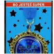 medal super tata niebieski topgift