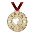 medal tata na 100 drewniany 72 mm