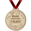 medal ukonczenia 2 klasy drewniany 72 mm