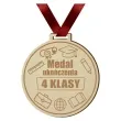 medal ukonczenia 4 klasy drewniany 72 mm