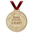 medal ukonczenia 5 klasy drewniany 72 mm