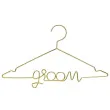 metalowy wieszak pan mlody groom zloty partydeco 45x27cm