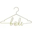 metalowy wieszak panna mloda bride zloty partydeco 45x27cm