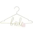 metalowy wieszak panna mloda bride zloty partydeco 45x27cm