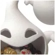 miska na cukierki dekoracja na halloween duch usmiechniety bialy 20 cm