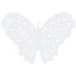 motylki ozdobne bialy 14cm 1op