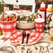 naczynia jednorazowe wiaderka na przekaski grill popcorn bbq kratka 16 5 x 14 cm x2
