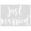 naklejka na samochod slubna just married partydeco