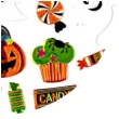 naklejki brokatowe halloween duszki i dynie mix carnival toys