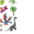 naklejki dinozaury kolorowe mix titanum 20 szt