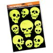 naklejki fluorescencyjne halloween czaszki carnival toys