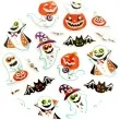 naklejki halloween duchy i dynie metalizowane arpex