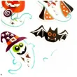 naklejki halloween duchy i dynie metalizowane arpex