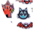 naklejki halloween nietoperze i koty metalizowane arpex