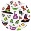 naklejki halloween twarze czarownic i kotow mix arpex