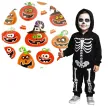 naklejki halloween wesole dynie metalizowane arpex