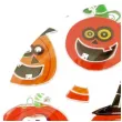 naklejki halloween wesole dynie metalizowane arpex