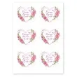 naklejki komunia swieta rozowe serce 5 cm 6 szt