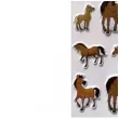 naklejki konie kreskowkowe foliowe brazowe titanum ok 3 cm 18 szt