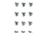 naklejki krysztalowe serca srebrny titanum 42 szt