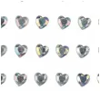 naklejki krysztalowe serca srebrny titanum 42 szt