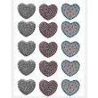 naklejki metaliczne serduszka srebrne titanum 15 szt