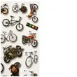 naklejki motocykle i rowery foliowe mix titanum ok 3 5 cm 36 szt