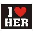 naklejki na buty i love her 2 szt