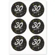 naklejki na koperty 30 urodziny glamur birthday 17x12 cm 6 szt
