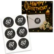 naklejki na koperty 50 urodziny glamur birthday 17x12 cm 6 szt