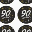 naklejki na koperty 90 urodziny glamur birthday 17x12 cm 6 szt