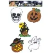 naklejki na okno postacie z halloween brokatowe widmann 5 szt