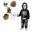 naklejki na okno postacie z halloween brokatowe widmann 5 szt