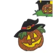 naklejki na okno postacie z halloween brokatowe widmann 5 szt