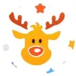 naklejki na okno renifer i gwiazdki zelowe aliga