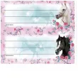 naklejki na zeszyt i love horses konie rozowe starpak 8 szt